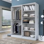 Hanah Home Armario Blanco con Estanterías
